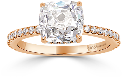 Custom Made Diamond Engagement Rings And Fine Jewelry - Engagement Ring (440x420), Png Download