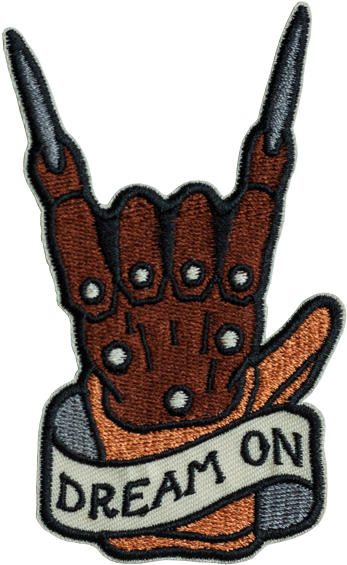 "dream On" Patch - Freddy Krueger Glove Drawing (600x600), Png Download