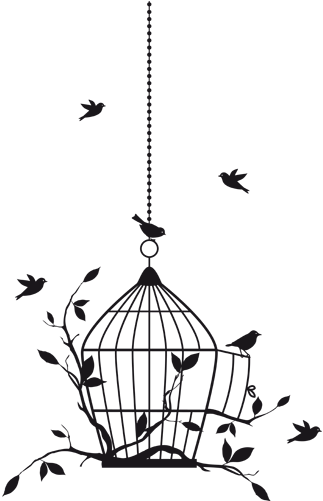 28 Collection Of Wind Drawing Tumblr - Bird Design Black And White (400x500), Png Download