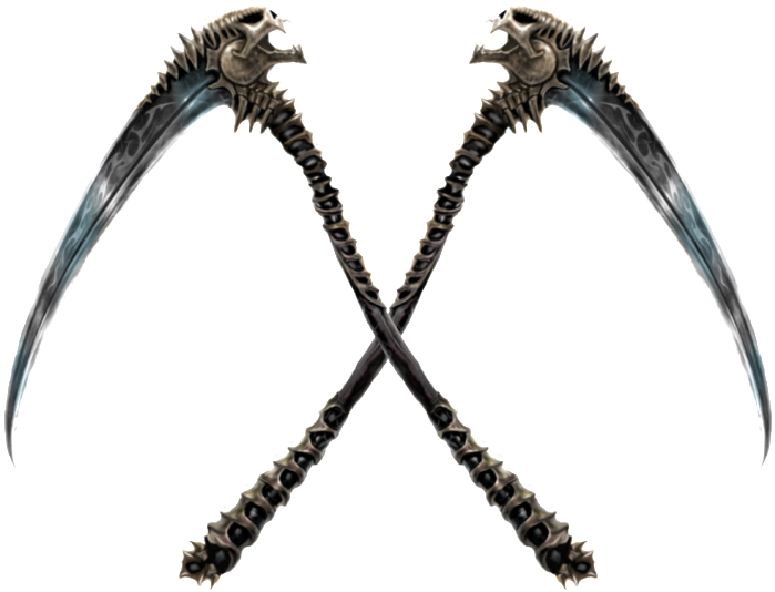 Grim Reaper Scythe Png Clipart Black And White - Cool Grim Reaper Scythe (1023x597), Png Download