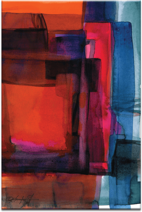 Watercolor Abstraction - Watercolour Abstraction 115 By Kathy Morton Stanion (900x900), Png Download