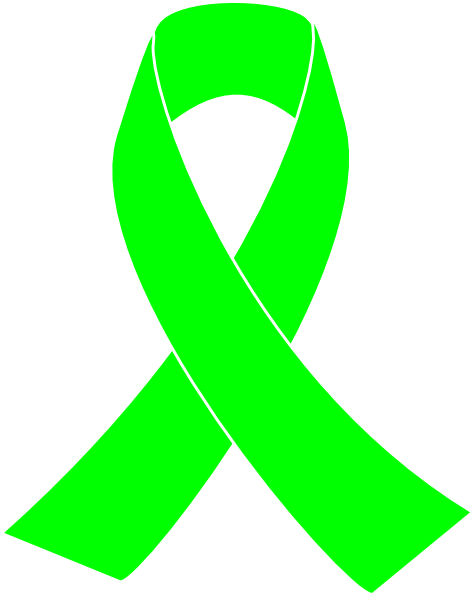 Free Stock Awareness Clipart Important Update - Lime Green Ribbon Lymphoma (474x596), Png Download