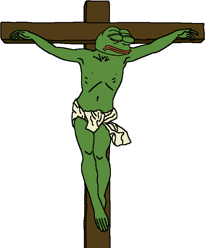 Fictional Character Tree Cartoon Plant Flowering Plant - Pepe The Frog Jesus (700x800), Png Download