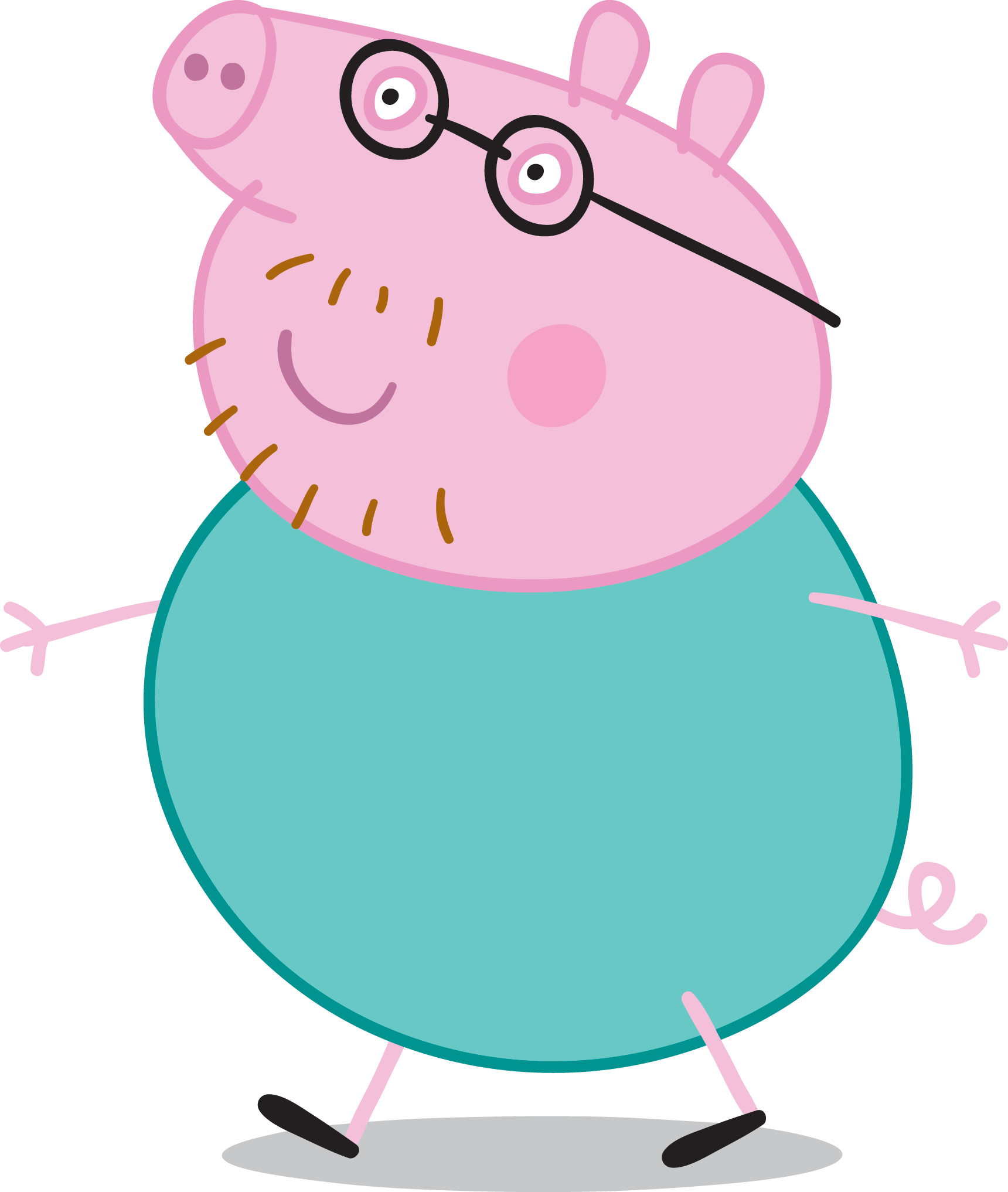 Peppa Pig Personajes Png (1720x2034), Png Download