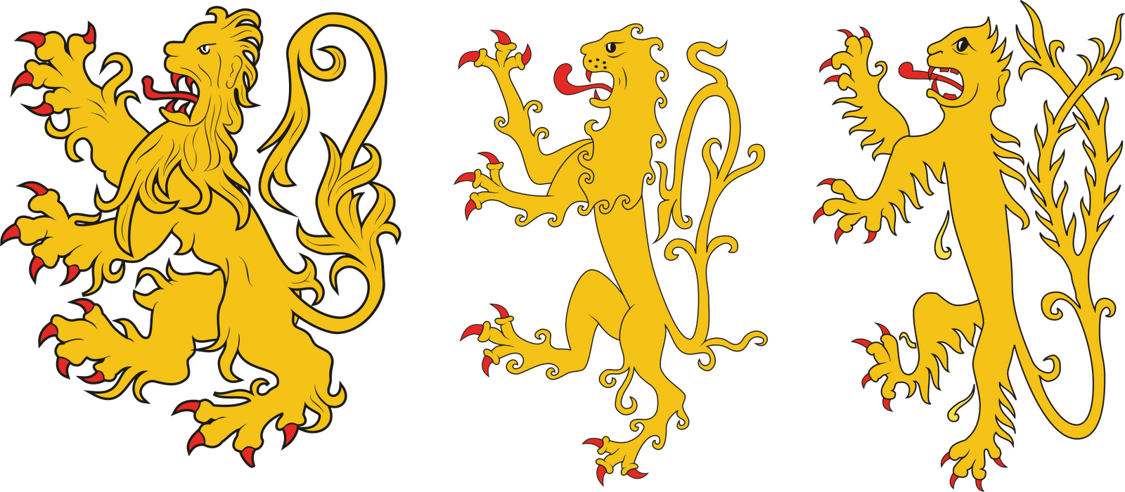 Estos Días, Leyendo Libros Sobre Heráldica, Me He Fijado - Leones De Escudos Png (1600x700), Png Download
