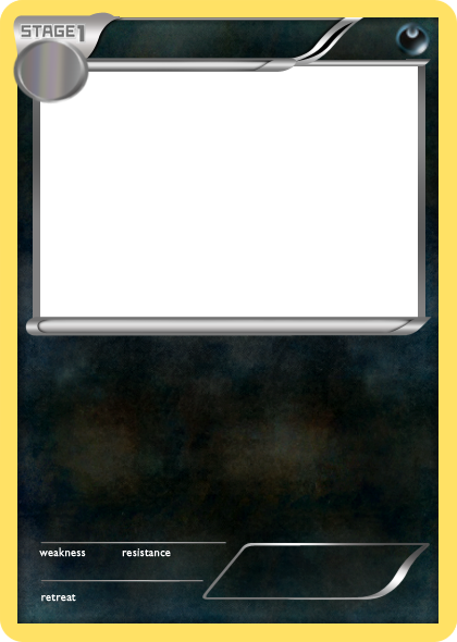 Bw Dark Stage 1 Pokemon Card Blank By The Ketchi On - Pokemon Card Template Dark (420x590), Png Download