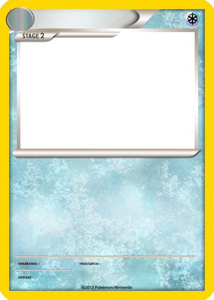 Pokemon Blank Card Template 192119 - Water Type Pokemon Card Template (420x589), Png Download