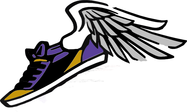 Hermes - Track And Field Shoe Clip Art (600x359), Png Download