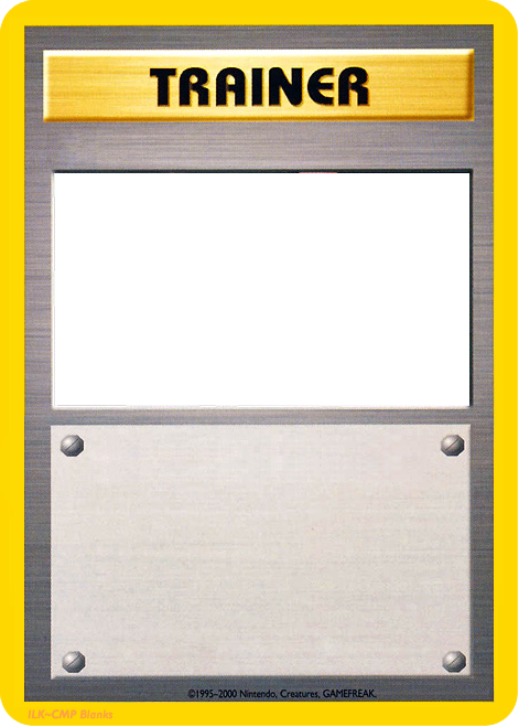 Blank Pokemon Card Template - Pokemon Old Trainer Cards (471x659), Png Download