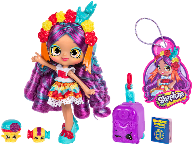 Shopkins Season 8 World Vacation - Shopkins Shoppies Rosa Pinata (700x519), Png Download