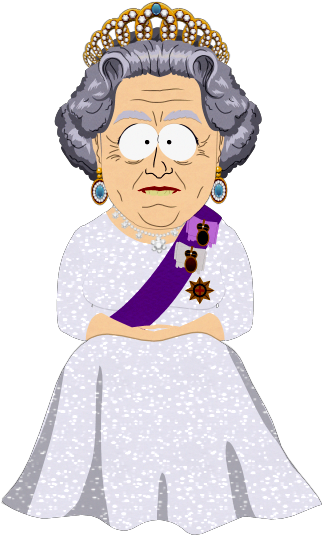Queen Elizabeth Ii - South Park (960x540), Png Download
