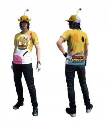 Choco-mog Tee Shirt - Moogle Chocobo Carnival Shirt (350x406), Png Download