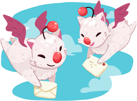 Love Love Love The Moogles In This One - Cartoon (500x373), Png Download