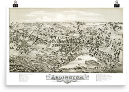 Arlington Ma - Arlington Ma Historic Maps (480x480), Png Download
