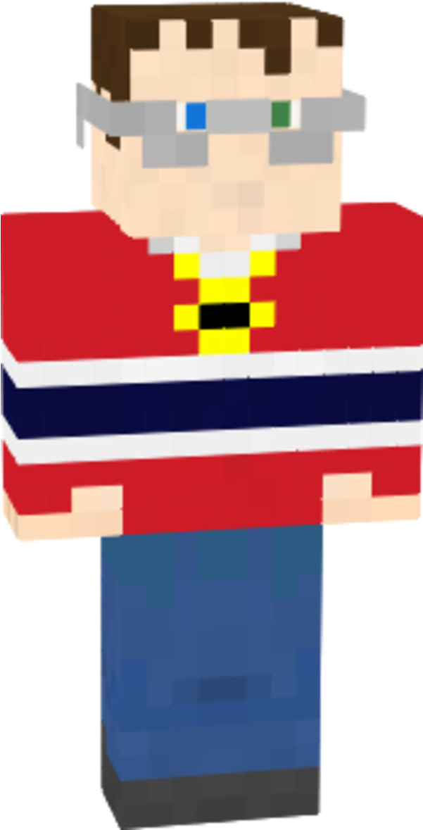 Minecraft Character - Chris Chan Minecraft Skin (600x1200), Png Download