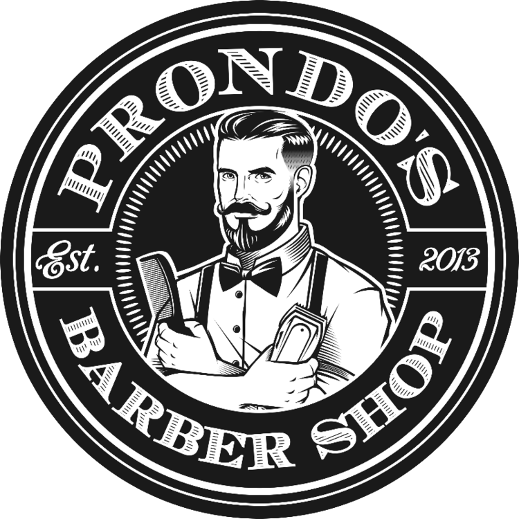 Prondos Logo - Logo De Barbearia Vintage (750x750), Png Download