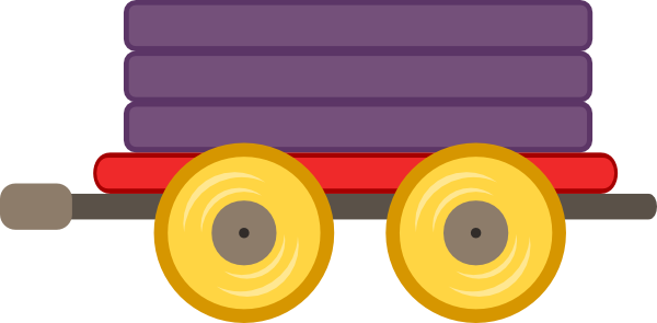 Car Clipart Train - Toy Train Clip Art (600x295), Png Download