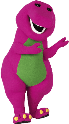 Barney Mascot Standing - Barney The Dinosaur Costume (400x400), Png Download