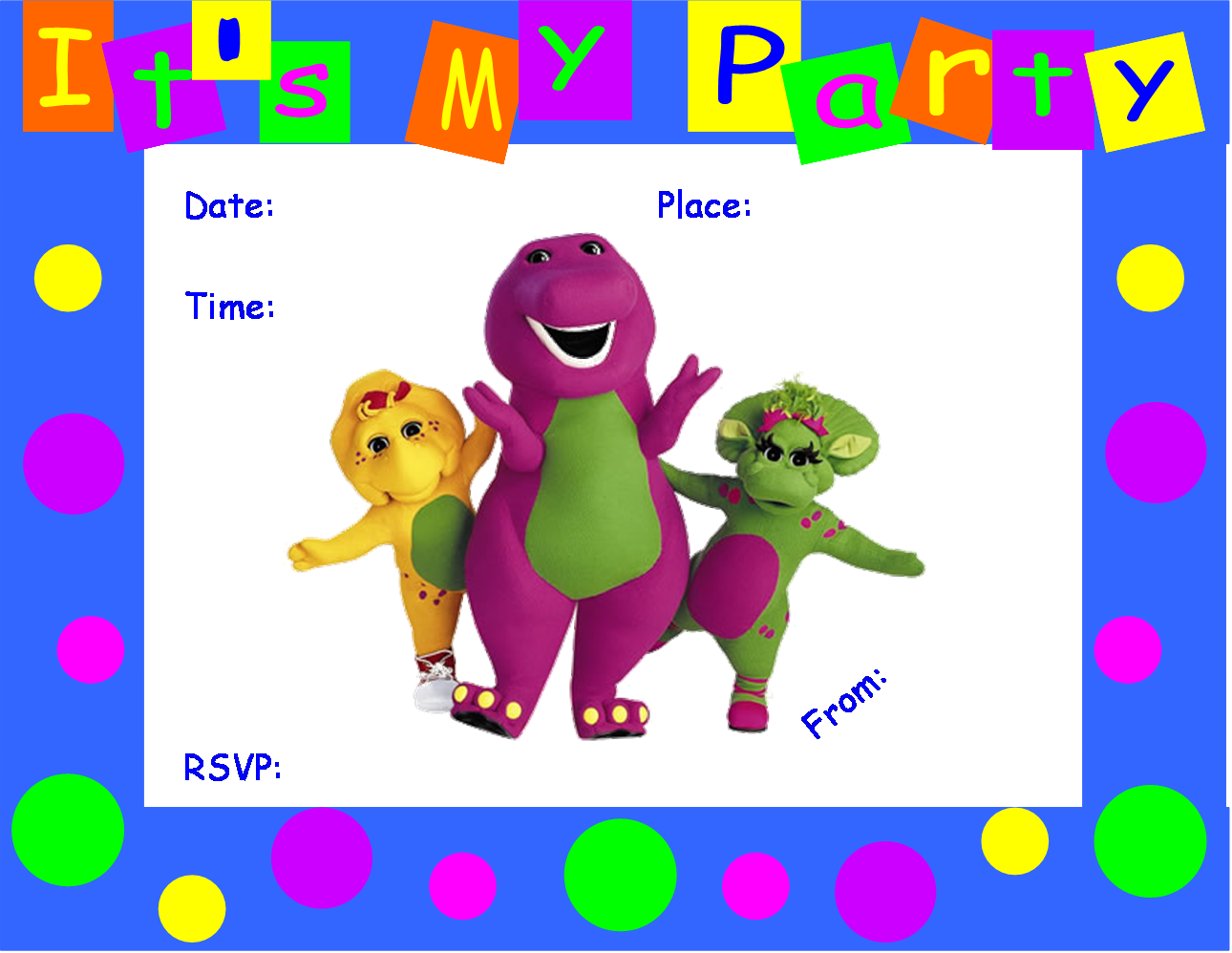 Download Barney Birthday Edible Image Photo 1/4 Quarter - Barney And Friends (900x696), Png Download