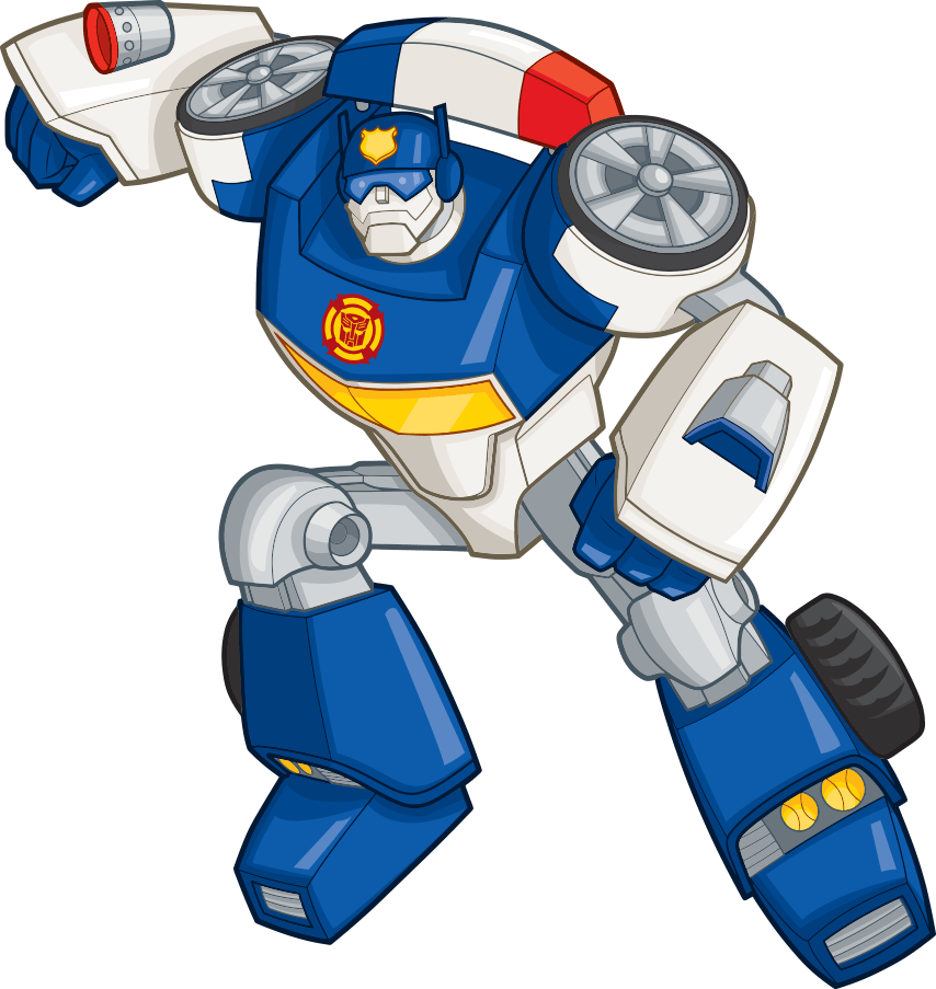 Chase Clipart Transparent - Transformers: Rescue Bots: Meet Chase The Police-bot (854x903), Png Download