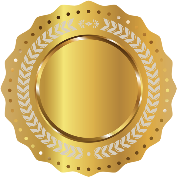 Gold - Gold Seal Png (600x599), Png Download