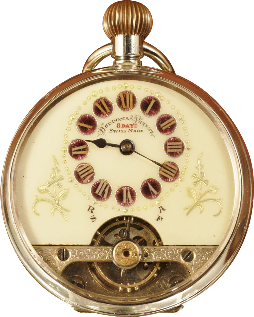 Vintage Watch Png - Schild & Cie Hebdomas Pocket Watch Circa 1916 To (1023x1023), Png Download