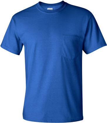 Gildan Ultra Cotton T-shirt With A Pocket - Gildan 8000 Royal Blue (400x500), Png Download