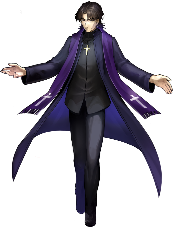 Kirei Kotomine Vs Obi Wan Kenobi - Fate Stay Night Ryuudou Issei (372x487), Png Download