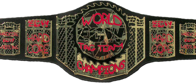 Ecw World Tag Team Championship - Ecw Tag Team Championship Png (750x317), Png Download