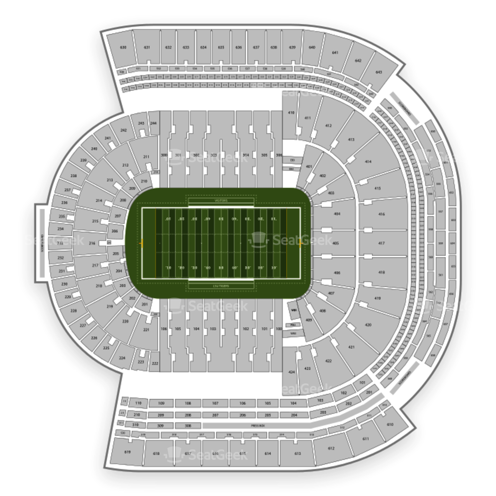 Lsu Tigers Football Seating Chart - Tiger Stadium (1000x1000), Png Download