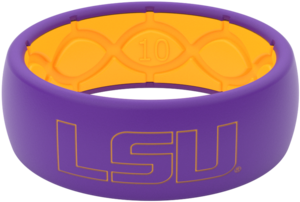 Lsu Silicone Wedding Ring - Groove Ring Lsu (480x320), Png Download