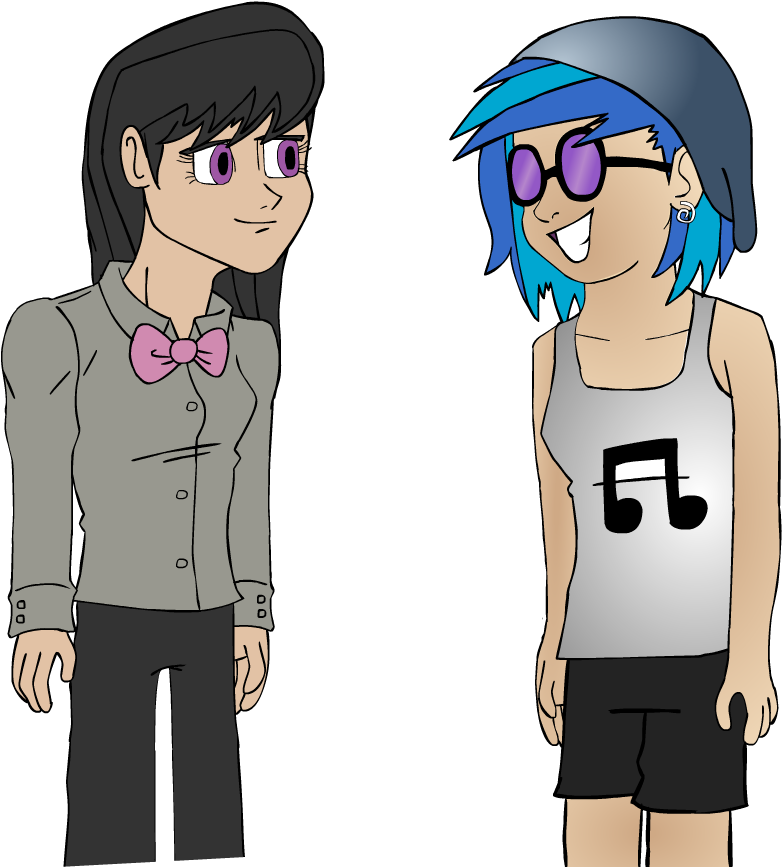 Dogdays124, Dj Pon-3, Humanized, Octavia Melody, Safe, - Cartoon (796x872), Png Download