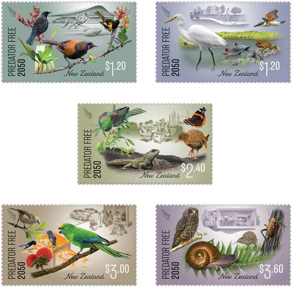 Predator Free 2050 Set Of Stamps - Postage Stamp (600x600), Png Download