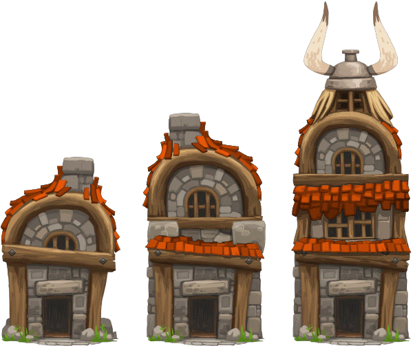 House Viking House Level 1to3 - Wiki (603x506), Png Download