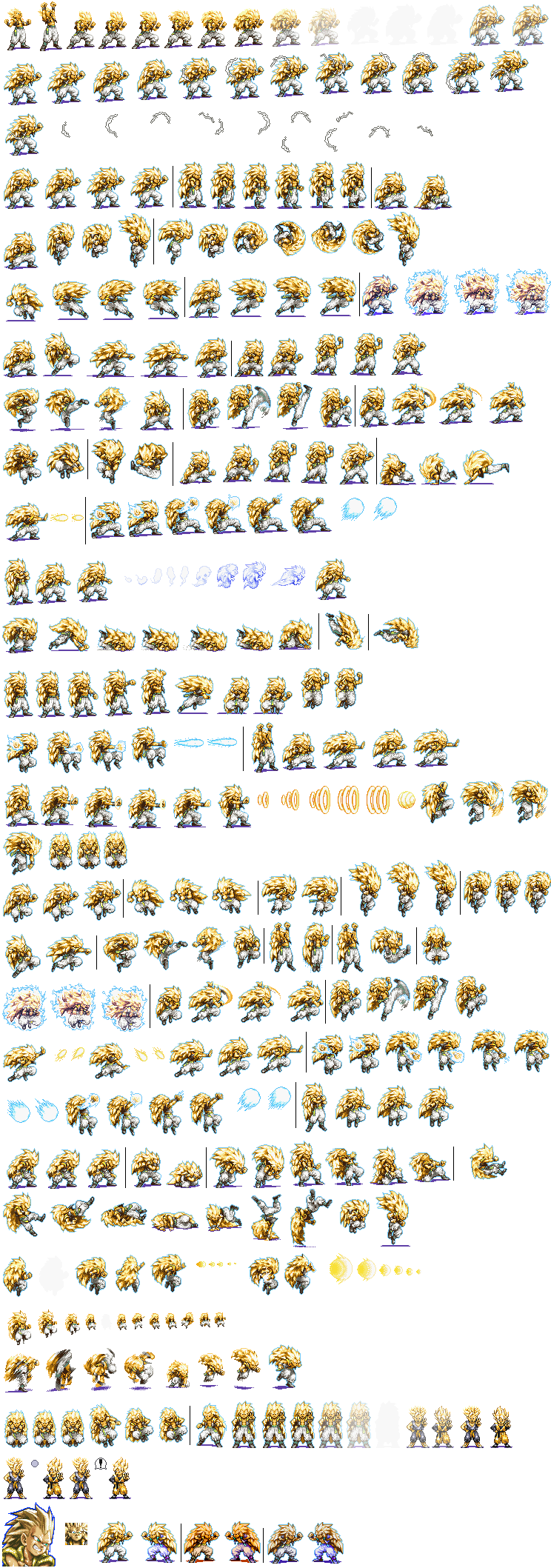 Gotenks - Gotenks Sprites (744x2117), Png Download
