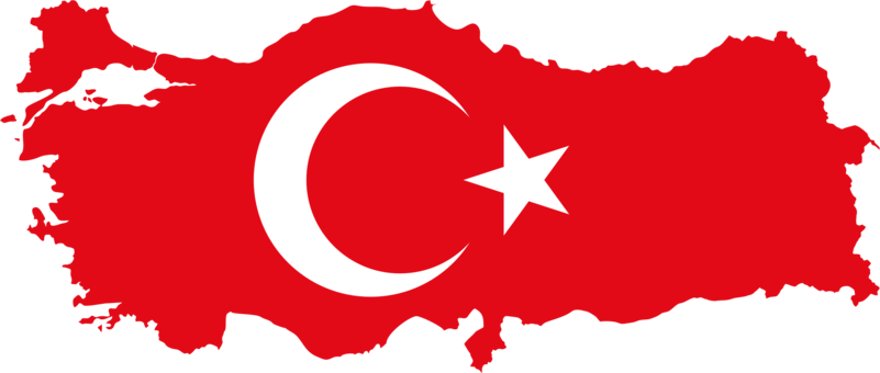 Flag Of Turkey National Flag Map - Turkey Map Flag Png (801x340), Png Download