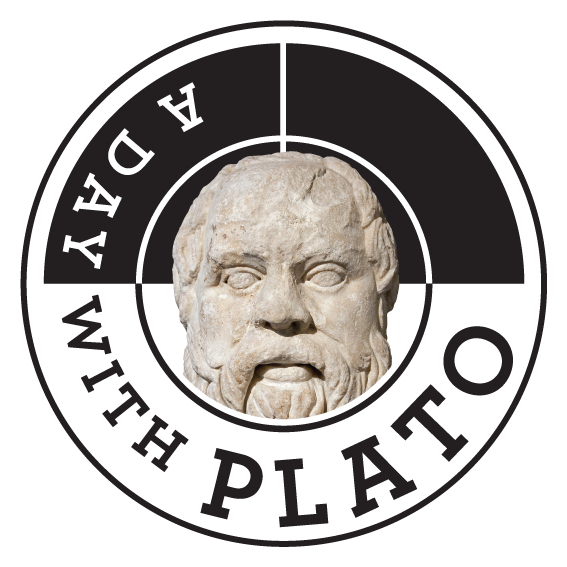 Adaywithplato Icon1onwhite - Beloved Unknown And The Learning Soul (567x567), Png Download