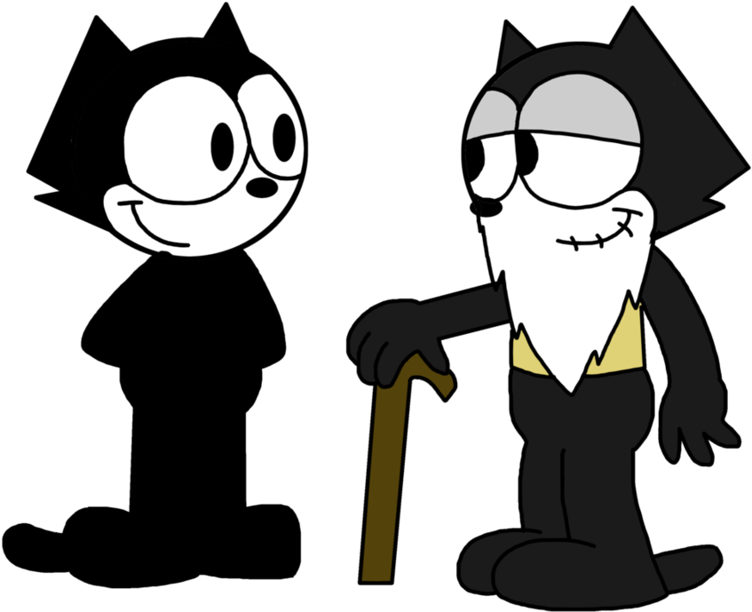 Felix With His Grandfather By Marcospower - Cartoon (894x894), Png Download