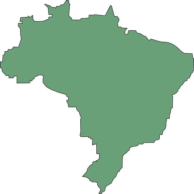 Brazil, Country, Geography, Outline, Map, South America - Brazil Map (640x640), Png Download