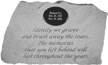 Large Personalized Garden Memorial Stone - Kayberry 58821 Silently We Grieve...for Local Engraving (418x418), Png Download