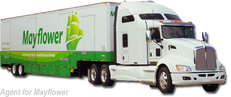 Mayflower Moving Truck - Mayflower Truck Png (800x336), Png Download