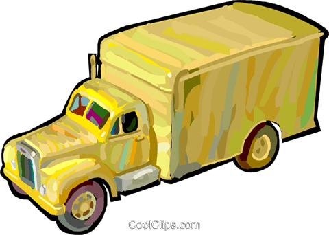 Moving Truck Royalty Free Vector Clip Art Illustration - Truck (480x342), Png Download