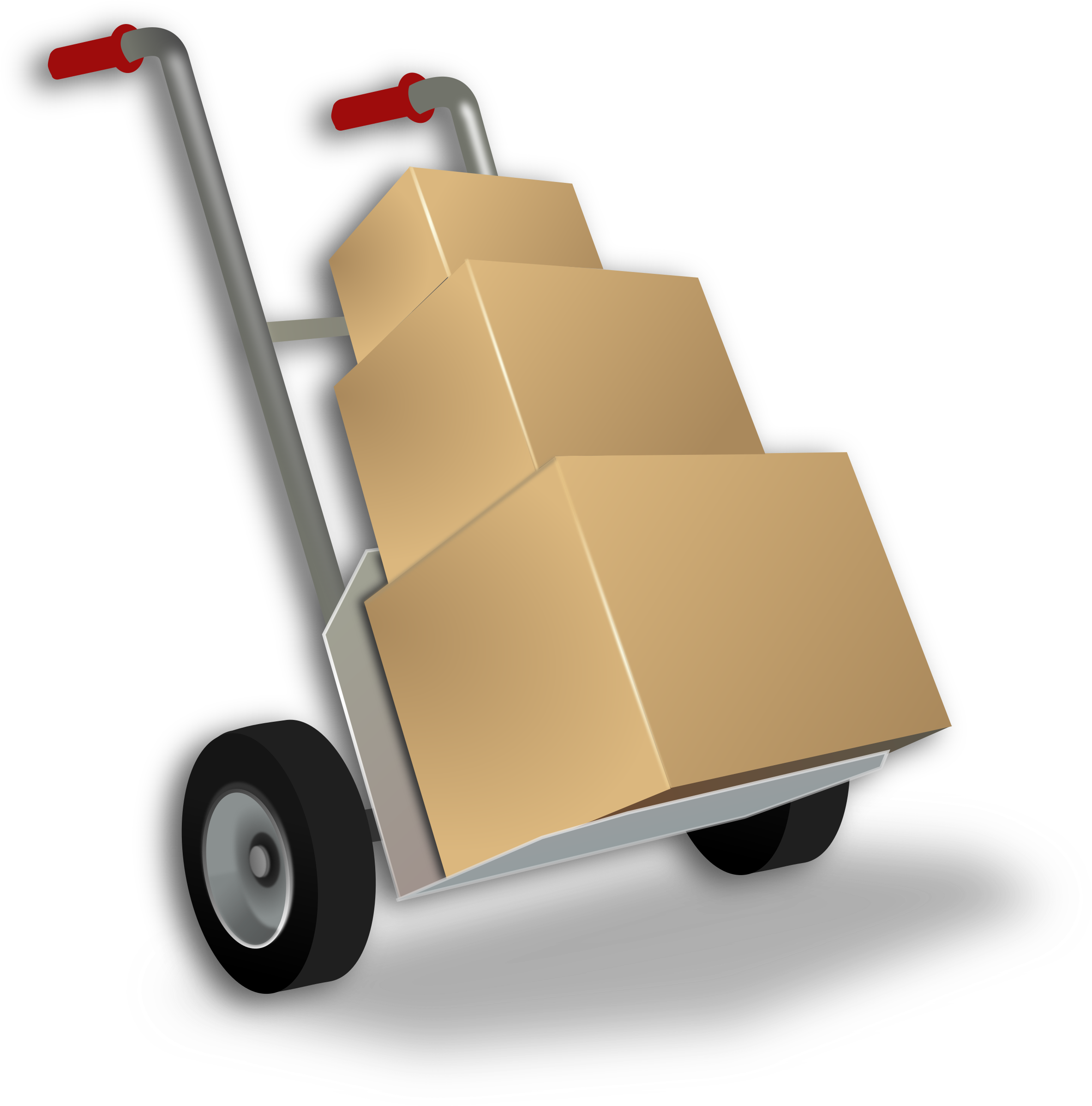 Big Image - Hand Truck Clip Art (2393x2400), Png Download