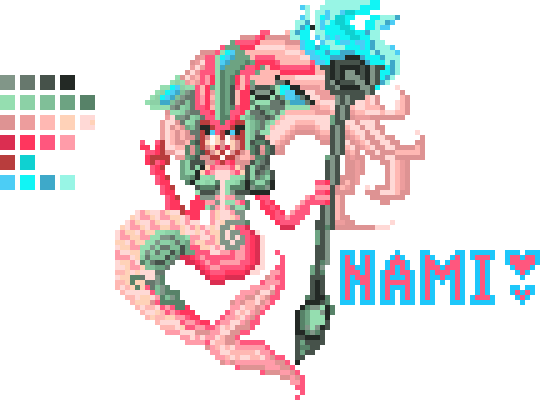 Nami - Pixel Art (540x405), Png Download