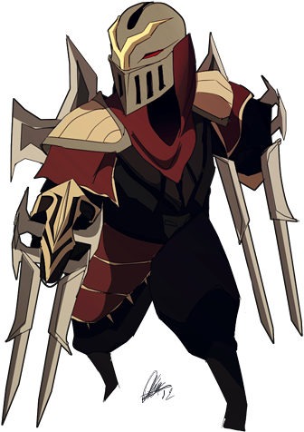 Zed The Master Of Shadows Png Transparent Images - League Of Legends Zed Characters Transparent (545x500), Png Download