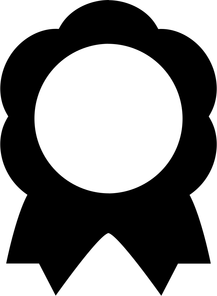 Award Medal Of Flower Shape With Ribbon Tails Comments - Ribbon (720x981), Png Download