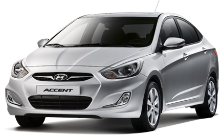 Modelo - Hyundai Accent Blue 2011 (560x330), Png Download