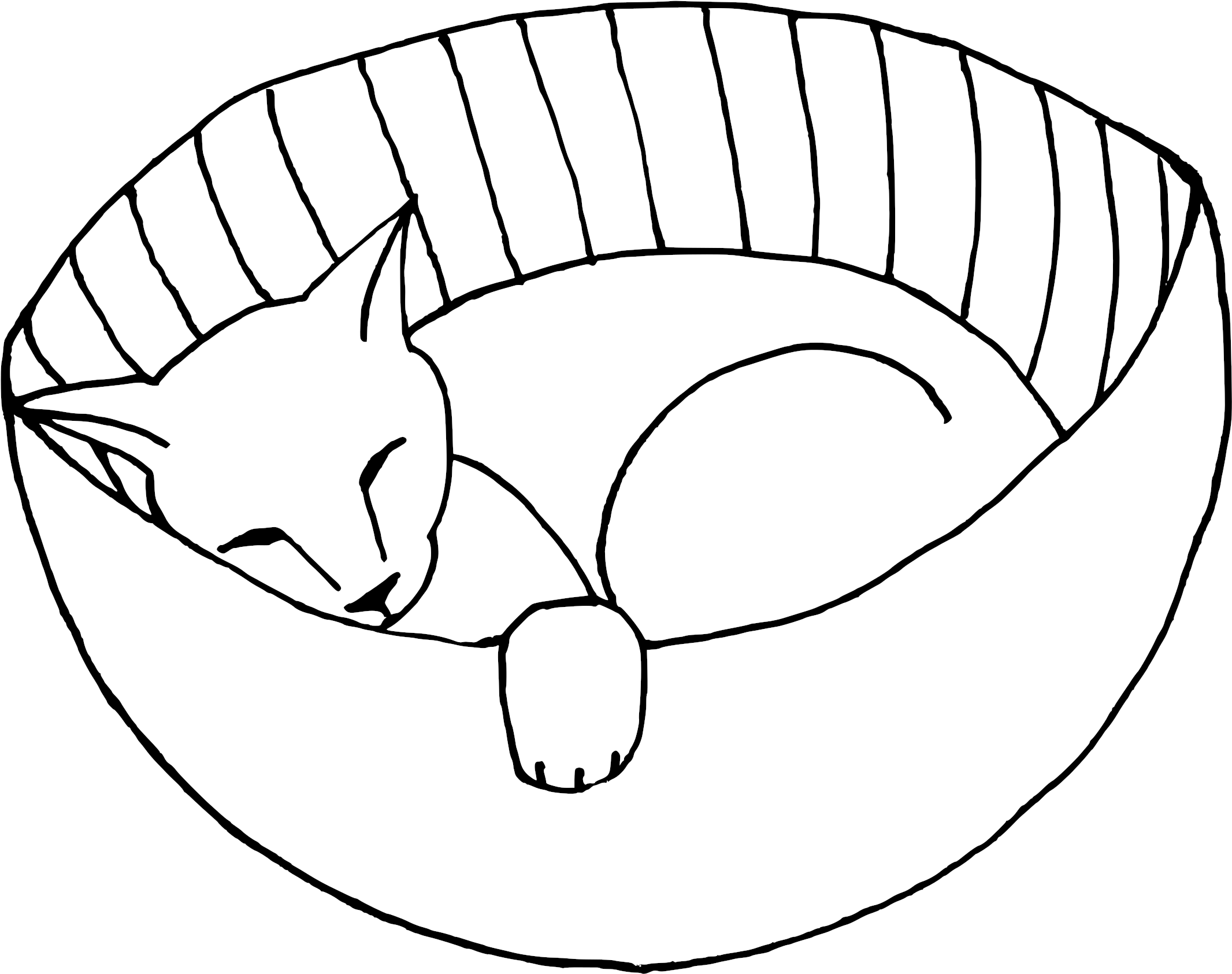 This Free Icons Png Design Of Gato Dormido (2400x2067), Png Download