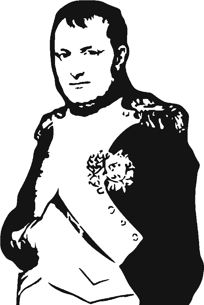 Napoleon Clipart - Napoleon Bonaparte Black And White Png (1000x1000), Png Download