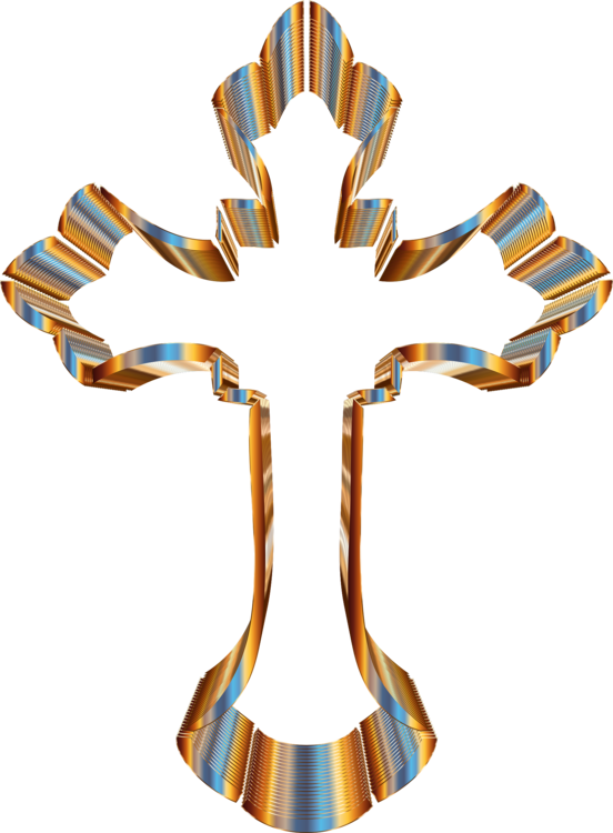 Christian Computer Icons Silver Free Commercial - Silver Christian Cross (552x750), Png Download